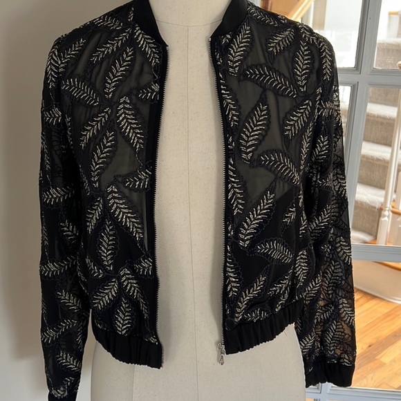 ZARA size small embroidered bomber jacket - Picture 2 of 4
